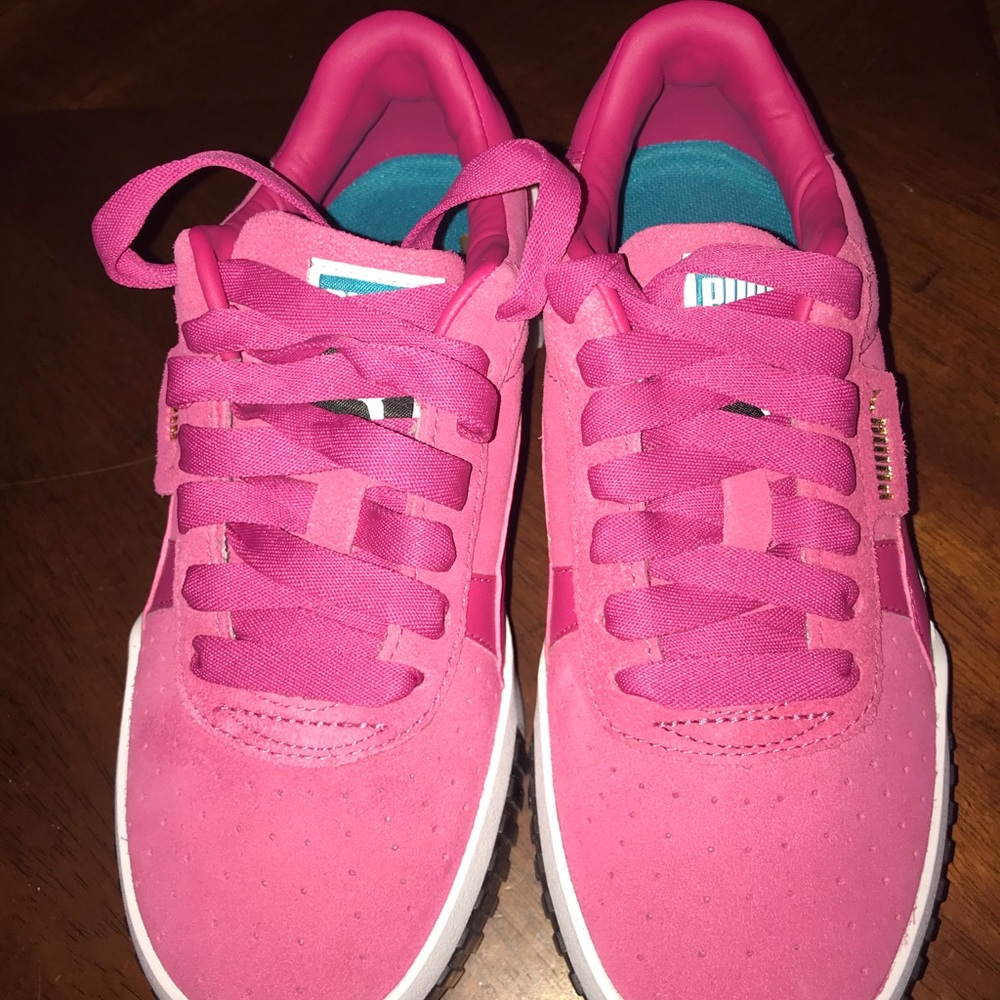 Pink puma sneakers